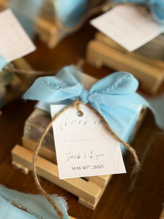 Savons artisanaux personnalisés – Cadeaux invités (Party favors)